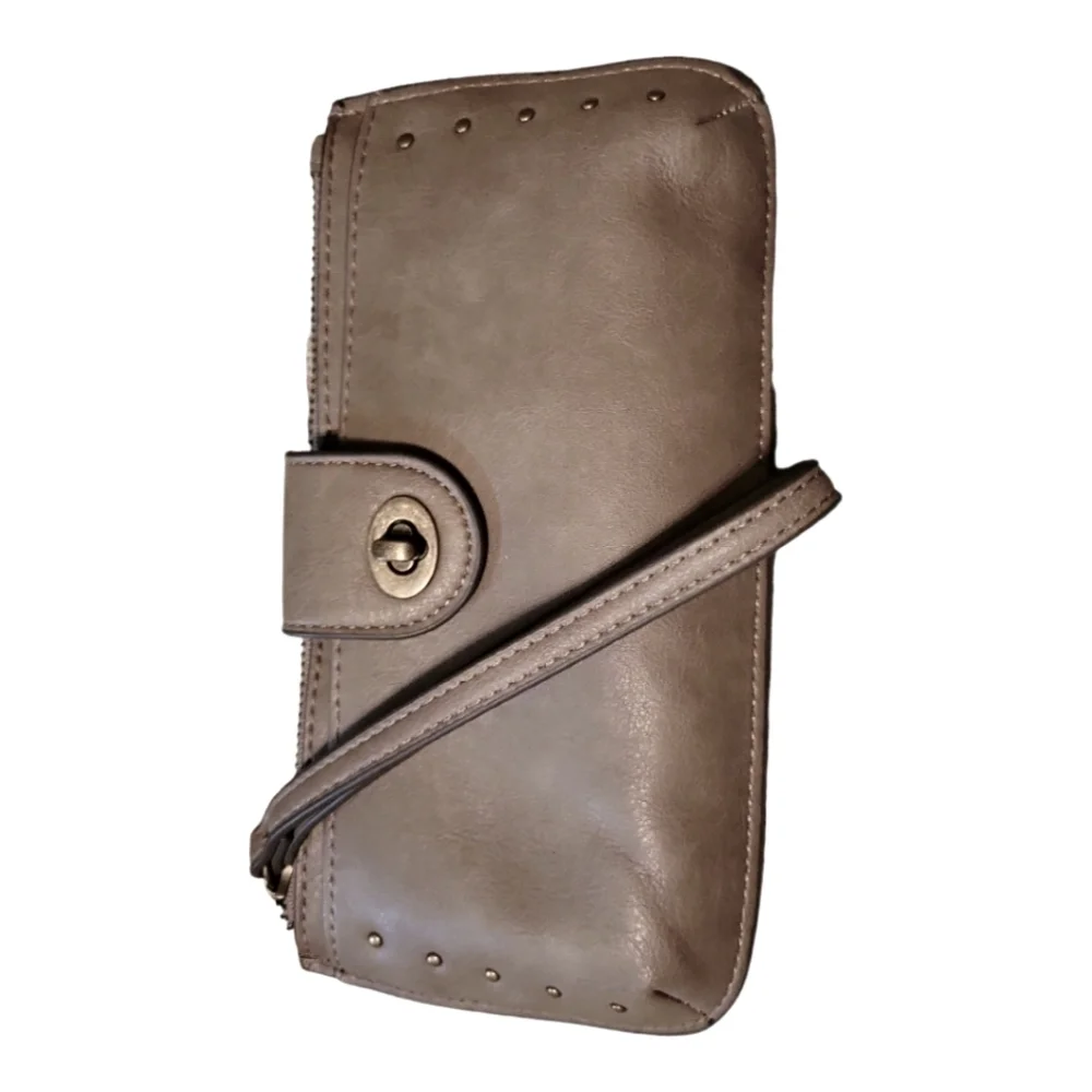 Maurices Taupe Studded Phone Case Wristlet